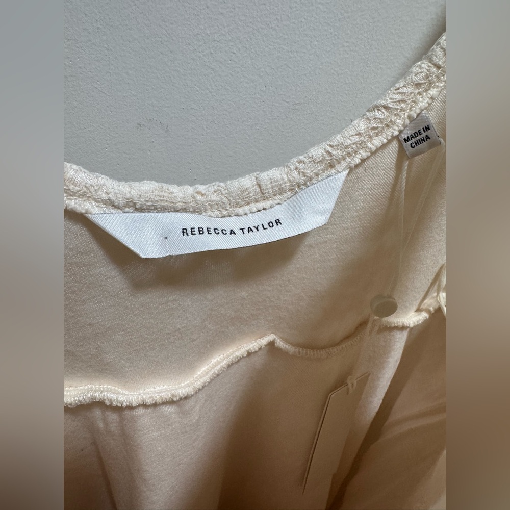 NWT Rebecca Taylor Lace Maxi Dress In Beige Size L - Picture 7 of 16